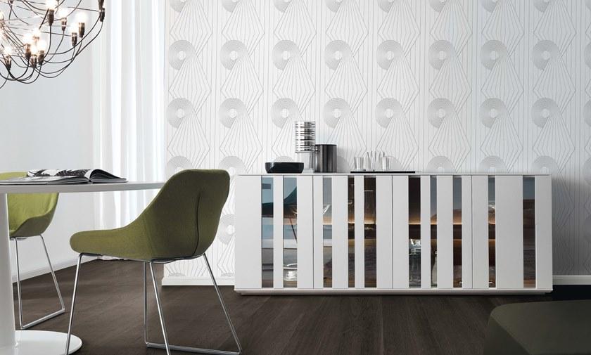 JESSE Буфет из лакированного дерева и стекла со встроенной подсветкой sun-id-1365940 - Вид №1