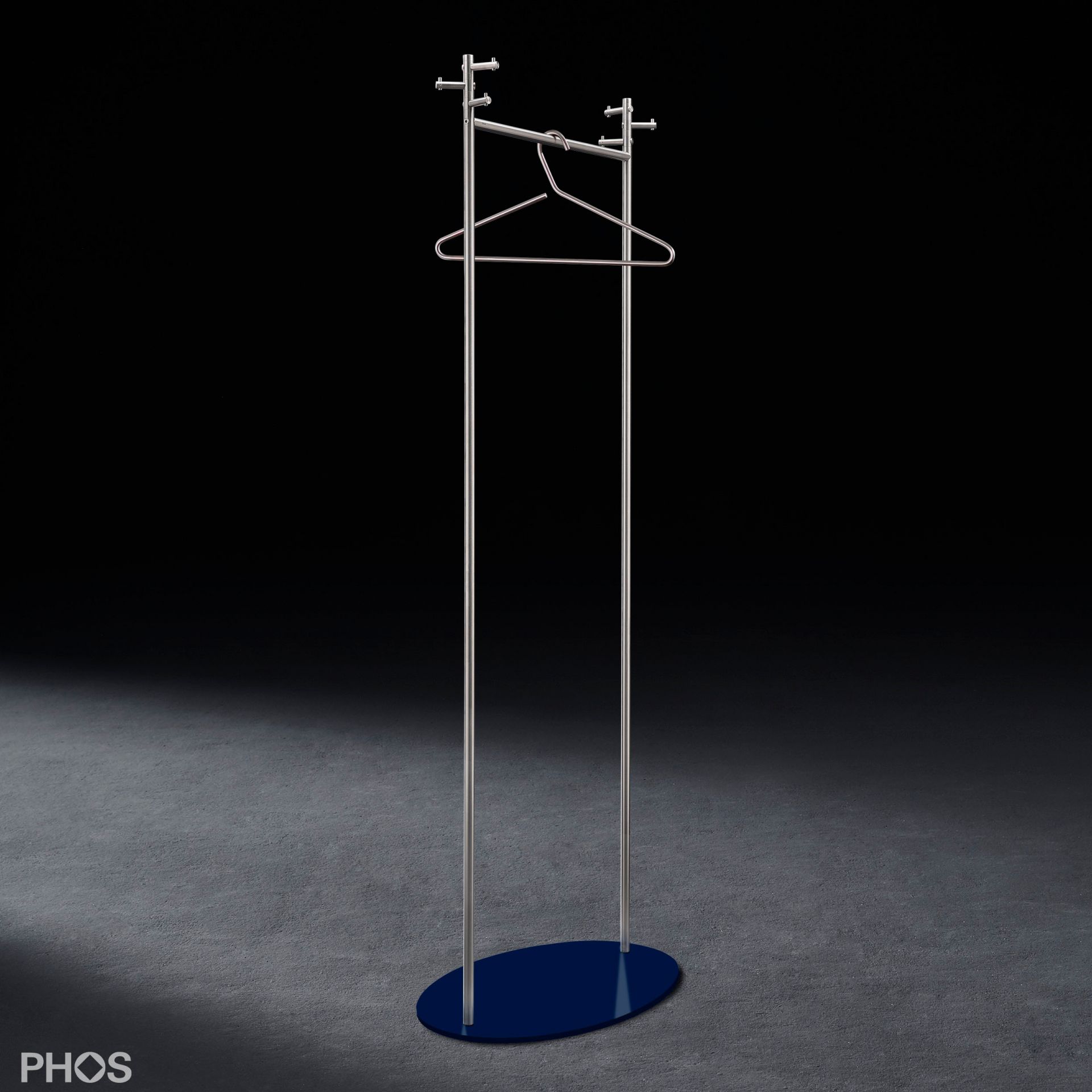 GST1-BPB Вешалка для одежды Twin с овальным основанием, цвет основания: синий PHOS 