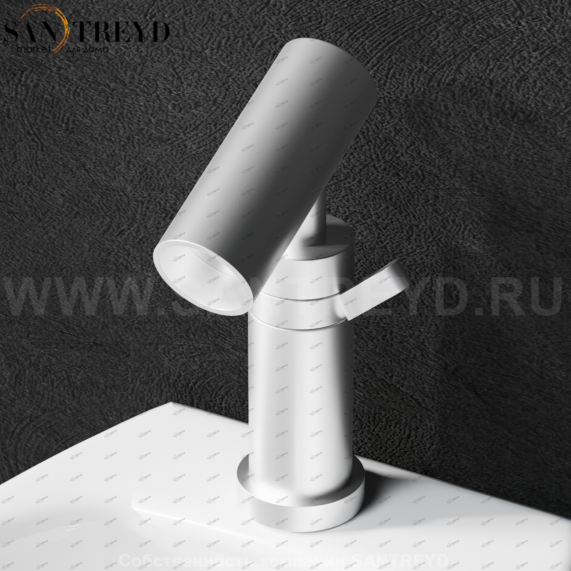 Смеситель ARUB1021SP SQUARE для раковины хромированный матовый Agape