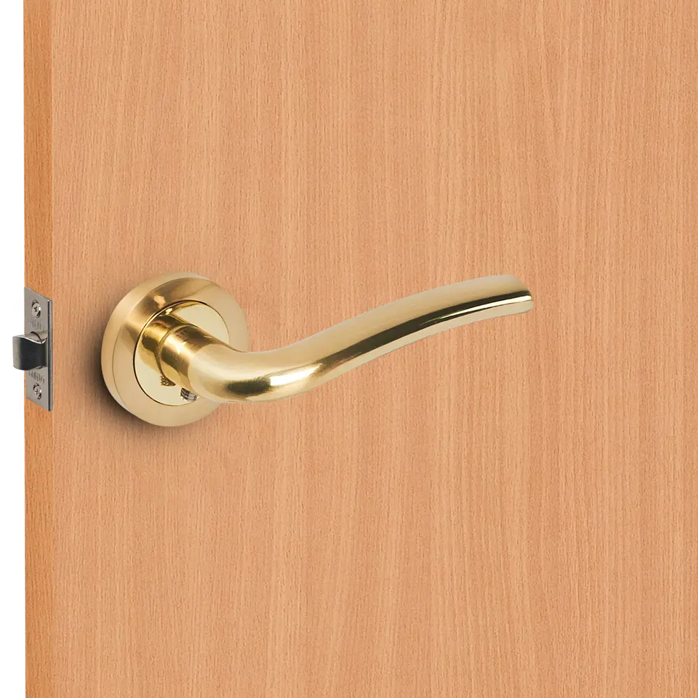 Дверные ручки Punto Real без запирания цвет матовое золото STLM-2125578 - Вид №7