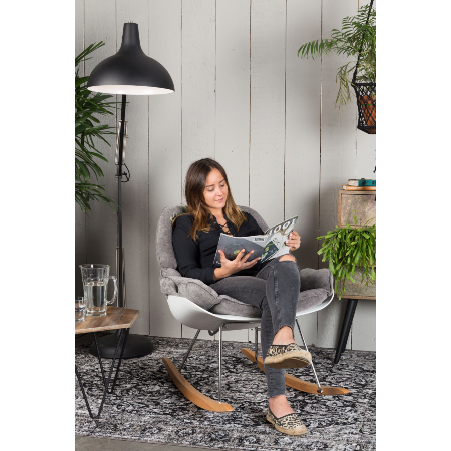 Лаунж кресло-качалка Rocky светлое White Label Living 3100042 - Вид №1