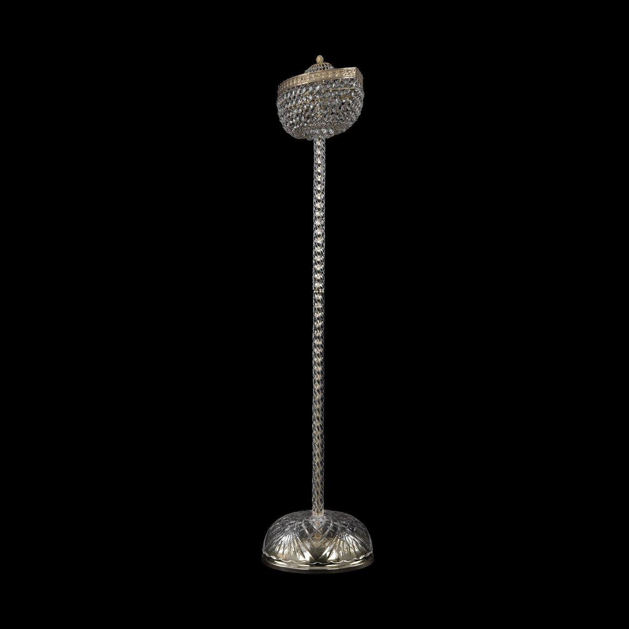 Торшер хрустальный на 4 лампы 138х45 см прозрачно-золотой Bohemia Ivele 19283T4/45IV-138 G BOHEMIA IVELE ЭЛИТНЫЕ 00-3889537 Золото;прозрачный  - Вид №1