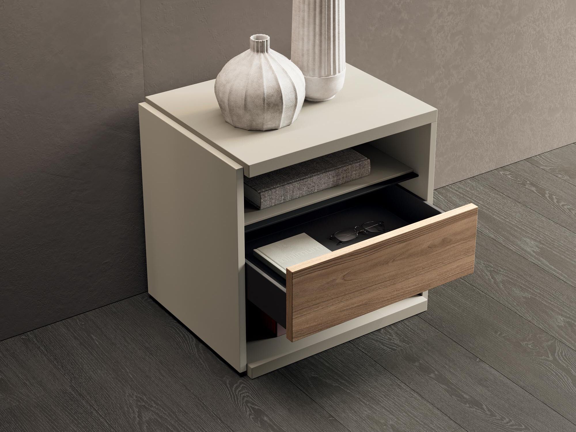 Прикроватная тумбочка с выдвижными ящиками Guzzini & Fontana Wonder ARCH-00030662