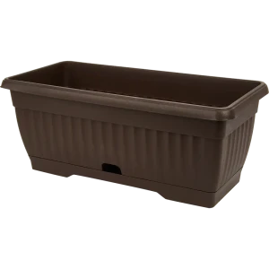 Балконный ящик 19x16x40 см v12.2 л пластик коричневый