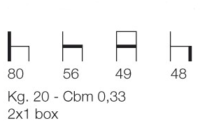 Blifase Штабелируемый стул из ткани Maxine sun-id-1475089 - Вид №1