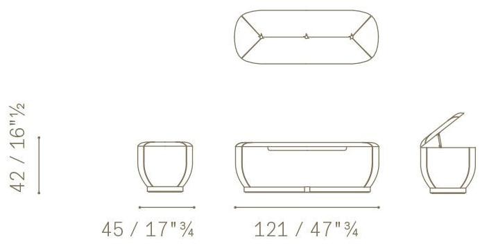 Poltrona Frau Кожаный сундук La collezione - mobili e complementi sun-id-1511339 - Вид №4