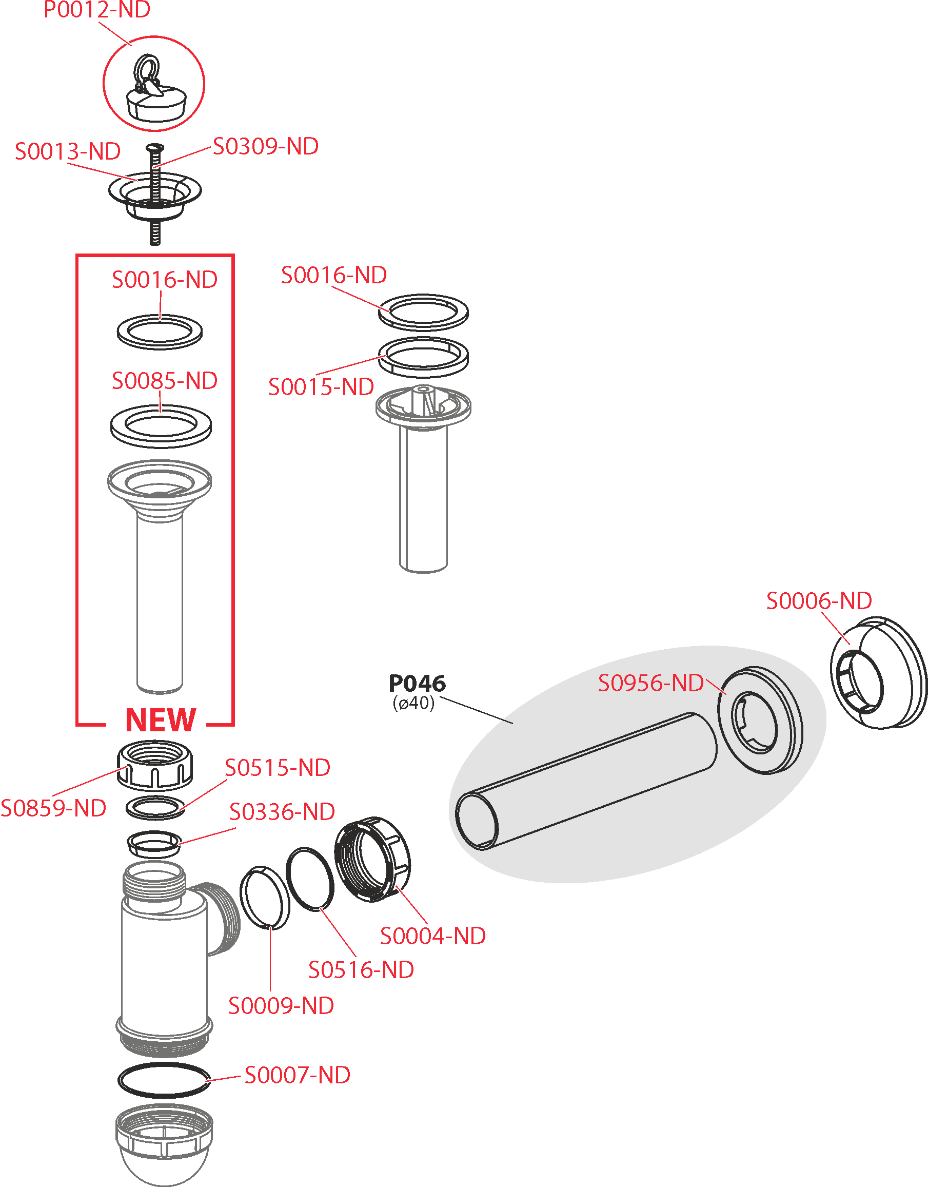 Сифон для умывальника DN40 с нержавеющей peшeткой DN63 ALCAPLAST A41 - Вид №2