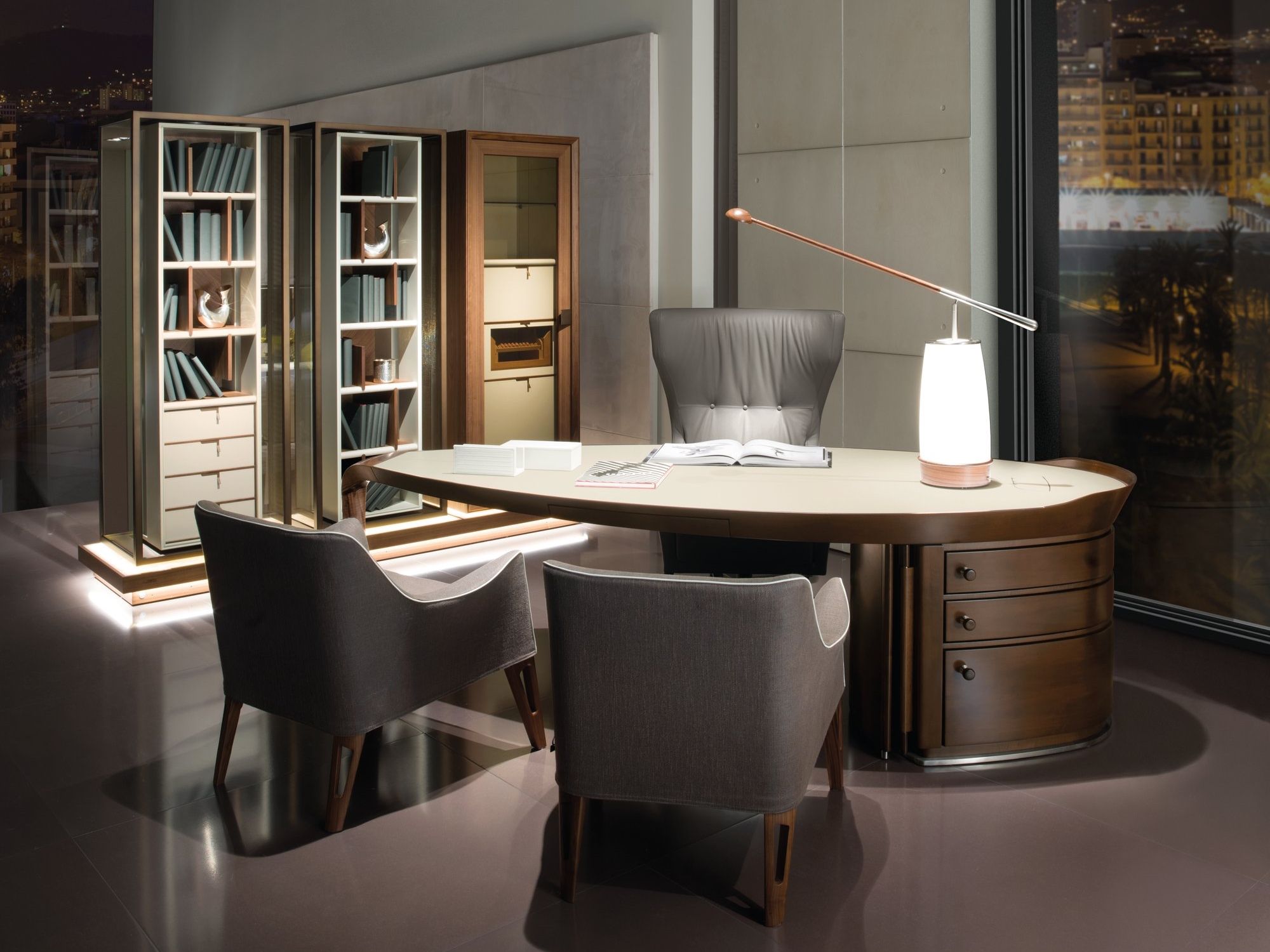 Деревянный секционный шкаф с комодом Giorgetti Town ARCH-00000722 - Вид №3