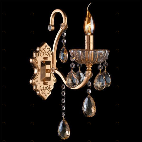 Бра настенное золотистое Eurosvet 3108/1 Strotskis EUROSVET СВЕЧА 00-3927711 Золото 