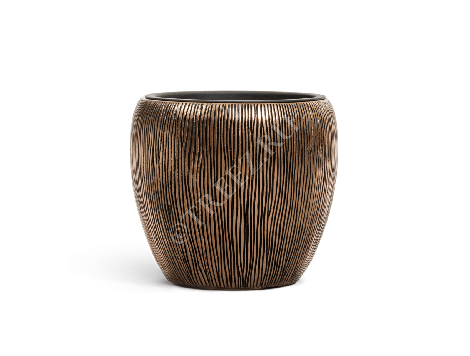 41.3320-06-044-BRS-39 Кашпо  Effectory - серия Wow - Конус-Чаша - Тёмное матовое золото Цветочная коллекция  - Вид №5