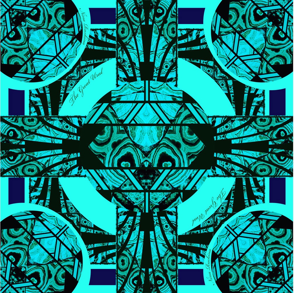 10633873 МД Нины Ручкиной Платок сувенирный "Малахитовая шкатулка" 90х90см Ткань 