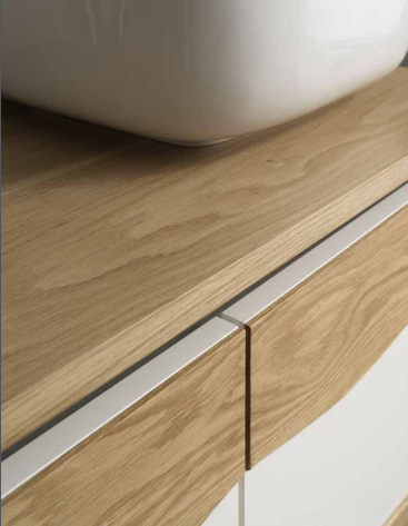 C525M2L70.101RV Тумба подвесная с 2 выдвижными ящиками 50 см A. e T. Italia TRACE Белый матовый - Дуб Италия AeT ITALIA - Вид №6