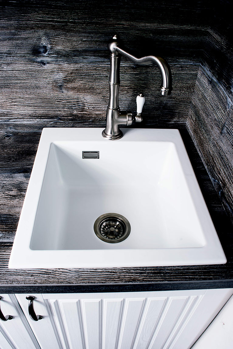 3407WS ** 75 Смеситель для мойки на одно отверстие с боковой душевой лейкой Nicolazzi Series Classic  - Вид №5