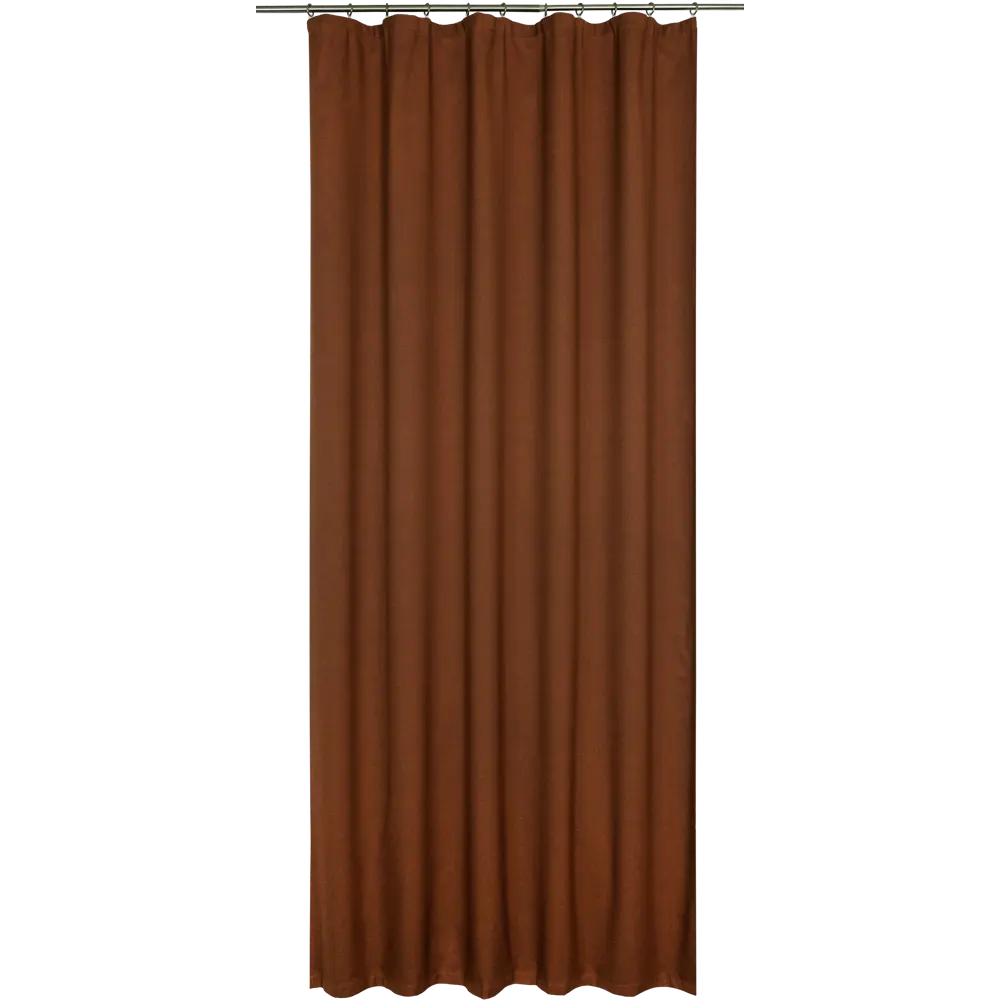 Штора на ленте Paris 160x280 см полиэстер однотон цвет терракотовый GARDEN STLM-2078928