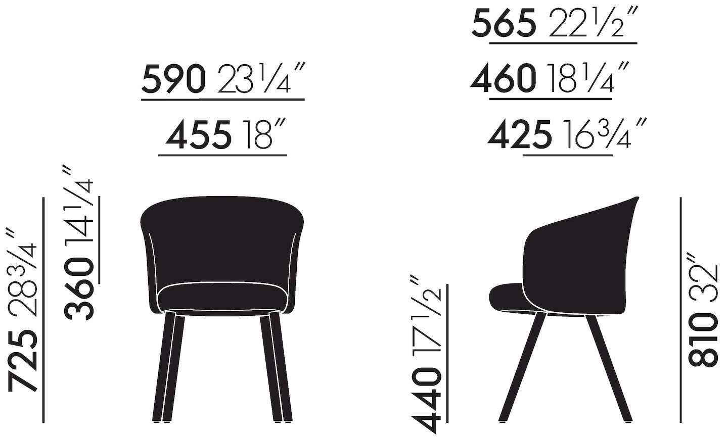 Мягкий стул с подлокотниками VITRA Mikado ARCH-00071588 - Вид №23