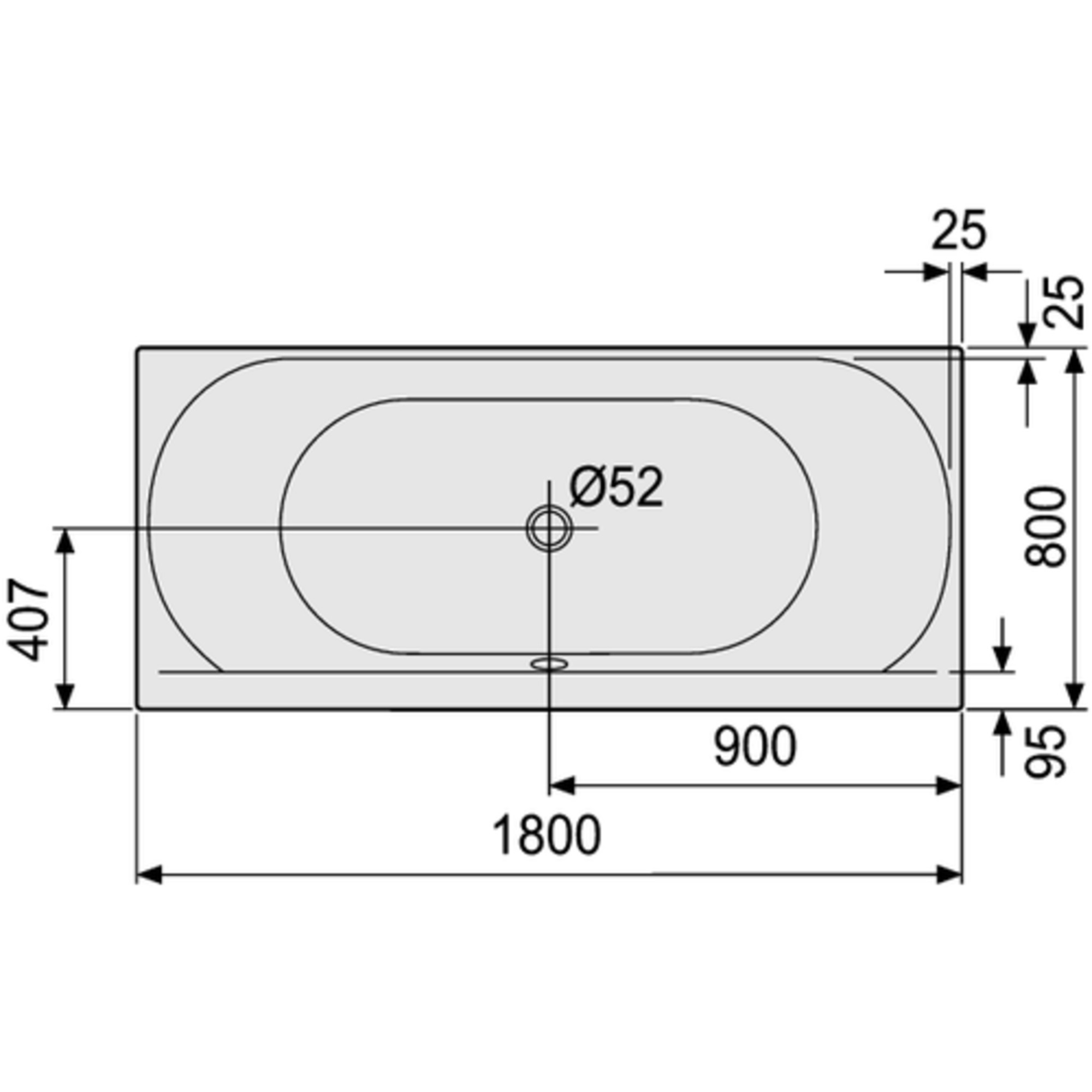 641.038021 Smart Line Collection ванна Duscholux 46026 - Вид №1