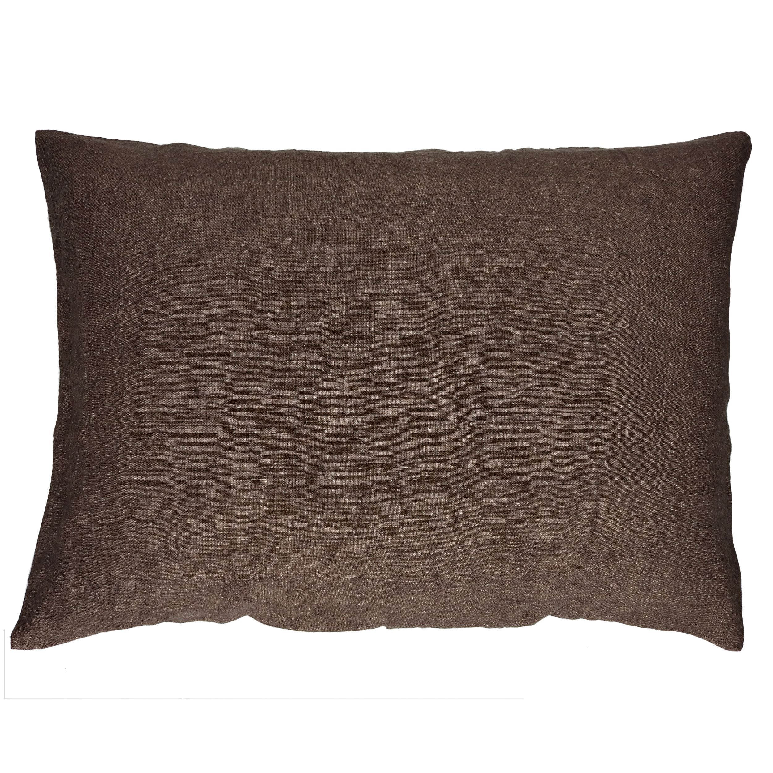 Прямоугольная однотонная льняная подушка POMAX BASICS ARCH-00153227