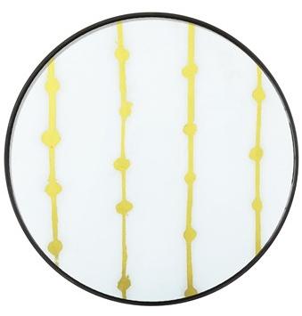 Ethnicraft Круглый поднос из дерева и стекла Gilded layers 20417 - Вид №1