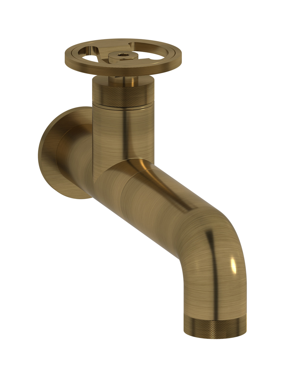 Встроенный в стену смеситель для раковины на 1 отверстие в комплекте с донным клапаном WE ARE IB b1209mb Modern Bronze Bold