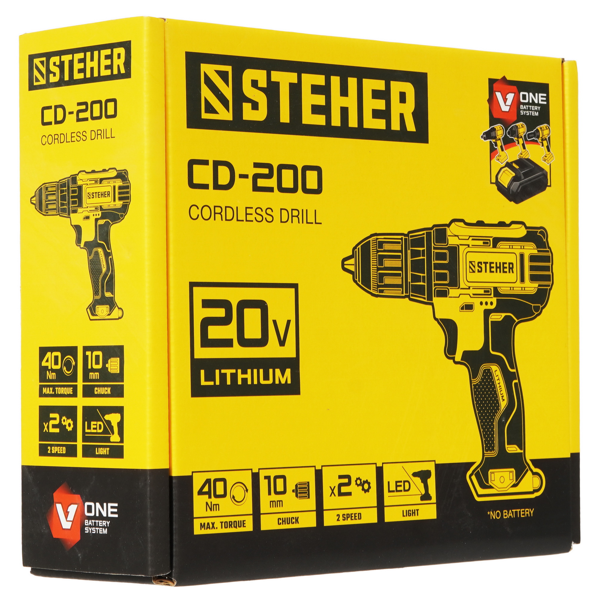 Дрель-шуруповерт STEHER CD-200   , Без ЗУ, Без АКБ 5451683 STDN-0094873 - Вид №8