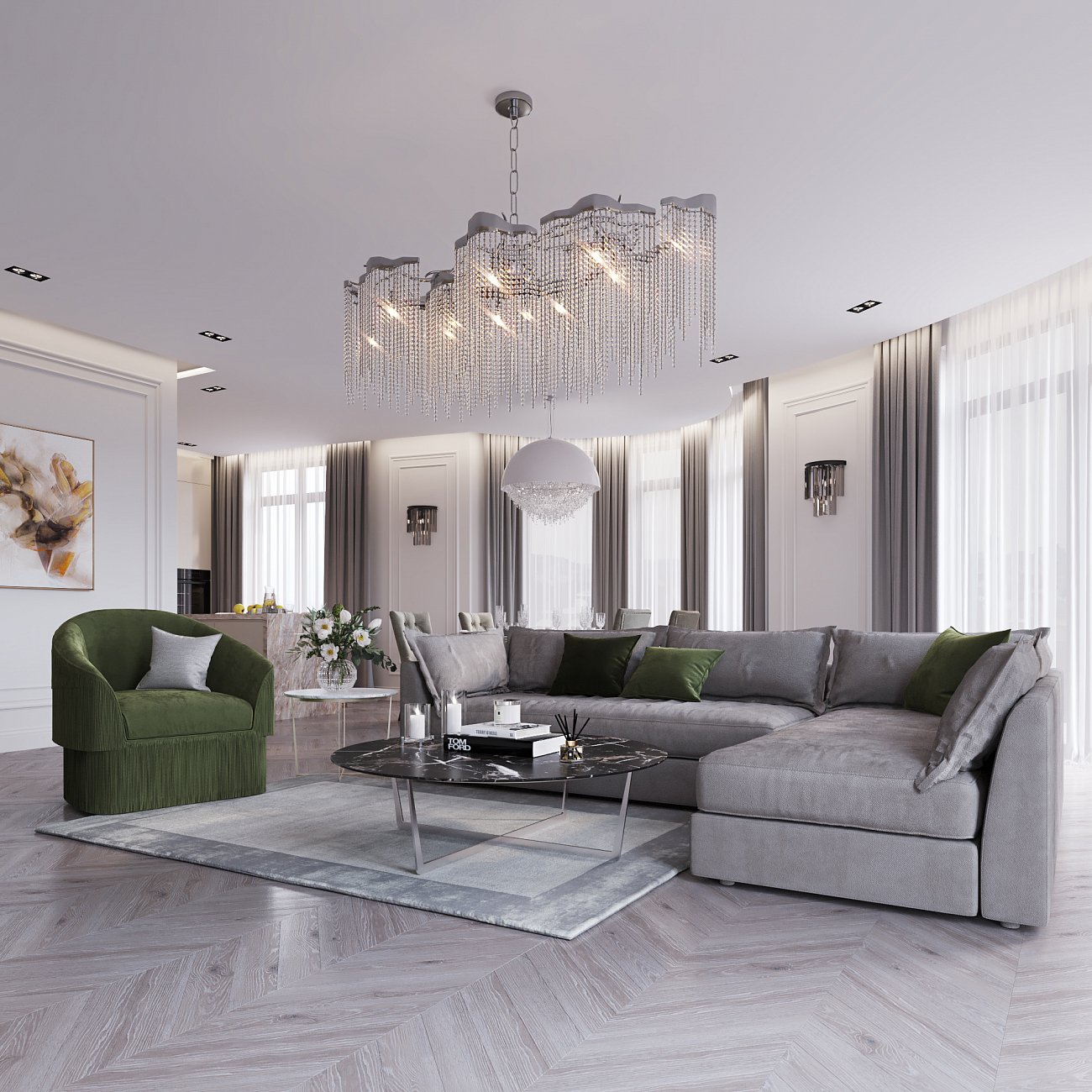 Подвесной светильник Crystal Light 15 white от Delight Collection MD2548/15 DELIGHT COLLECTION ДИЗАЙНЕРСКИЕ 243728 Белый  - Вид №4