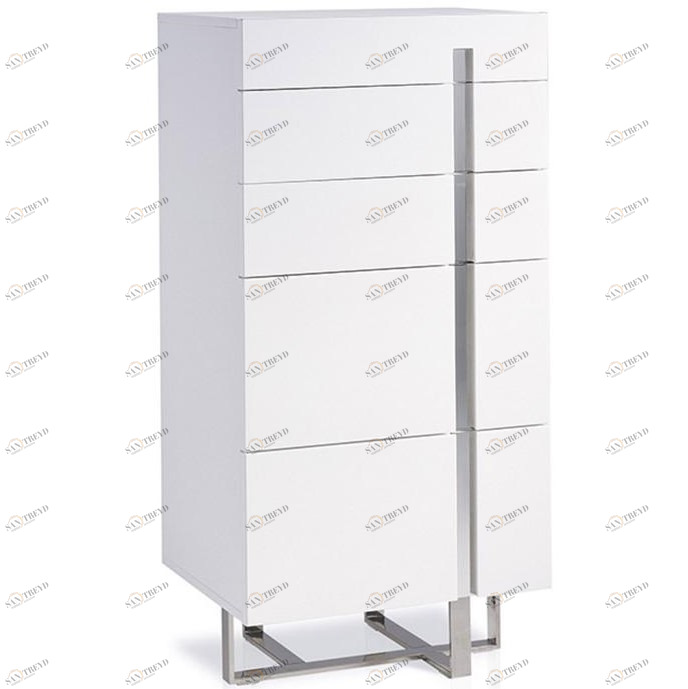 Комод белый высокий с 5 ящиками Experiencia от Angel Cerda ANGEL CERDA ДИЗАЙНЕРСКИЕ 148713 Белый 