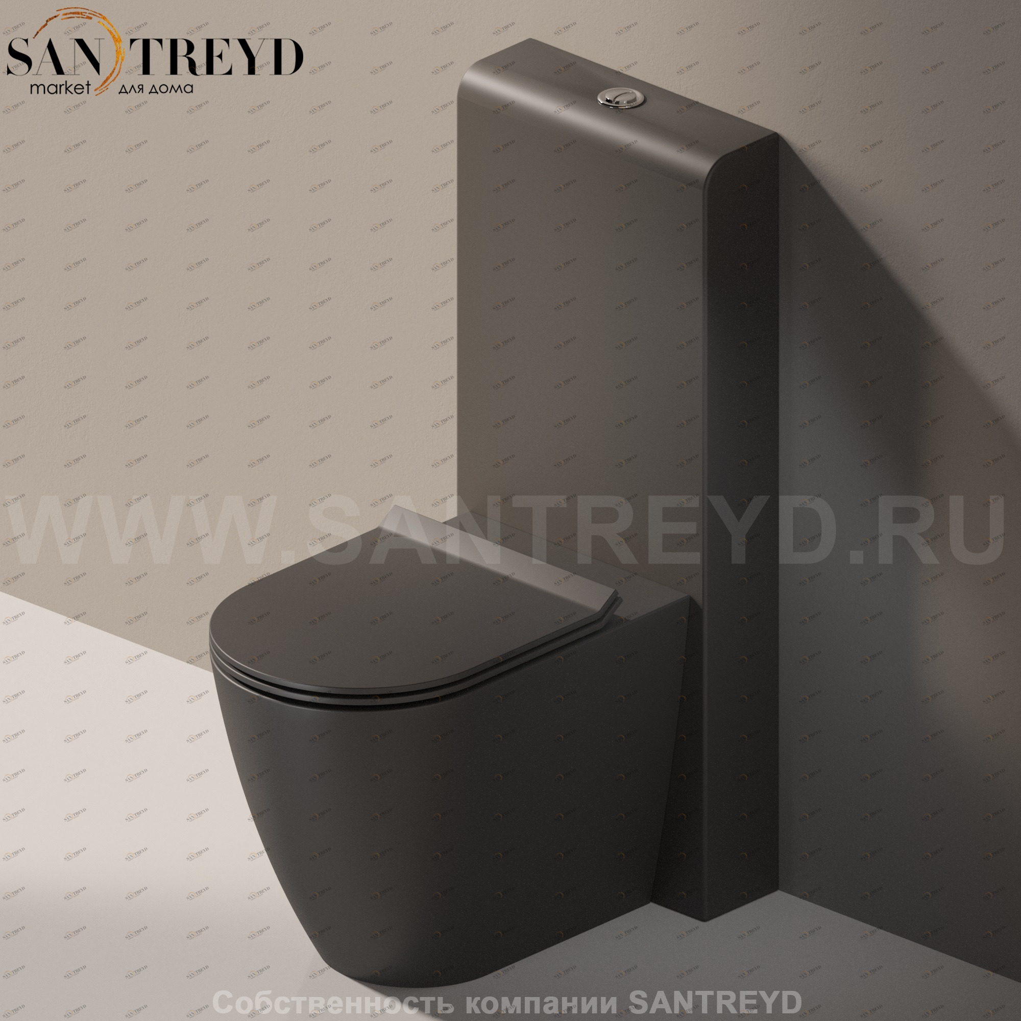 TR387006 Компакт унитаз с бачком Черный Ceramica Flaminia Niagara Италия