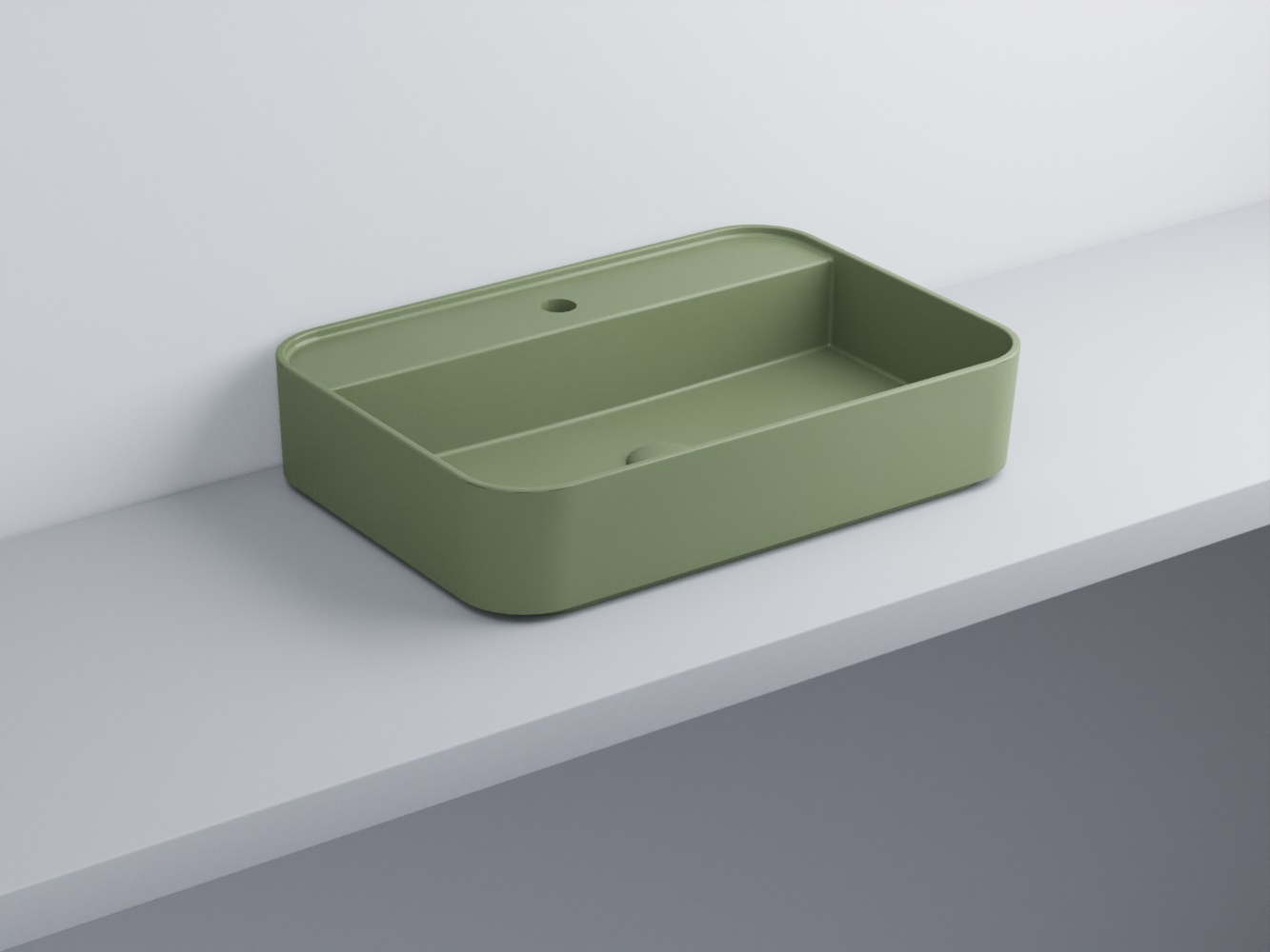 SHCOLARF-AG Раковина прямоугольная одно отверстие под смеситель cielo Shui Comfort Ceramica Cielo