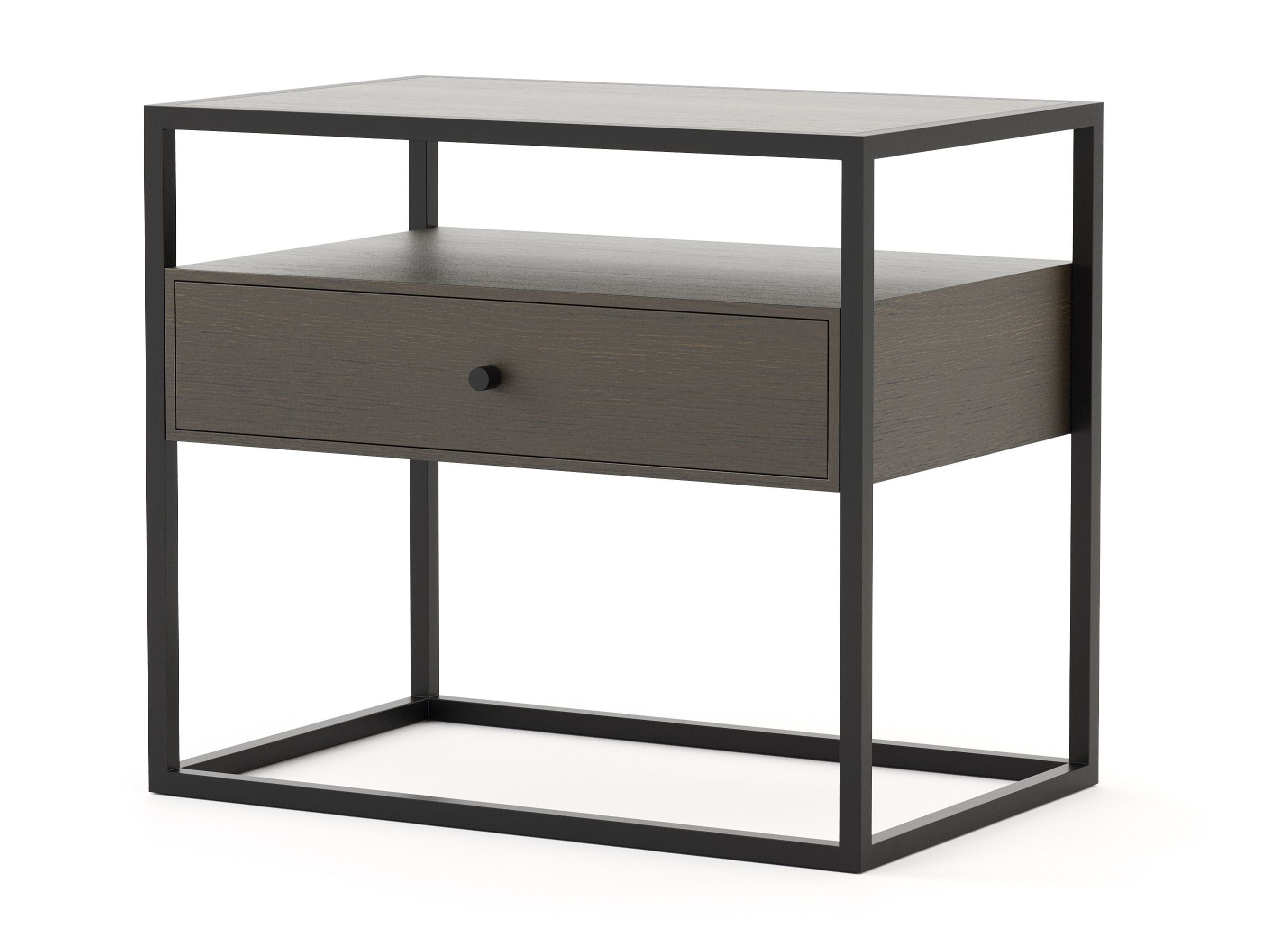 Прямоугольная прикроватная тумбочка из шпона с ящиками Stylish Club мост ARCH-00103665