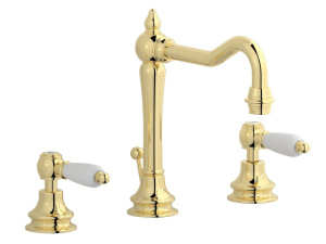 Смеситель для раковины с 3 отверстиями для пола с автоматическим сливом