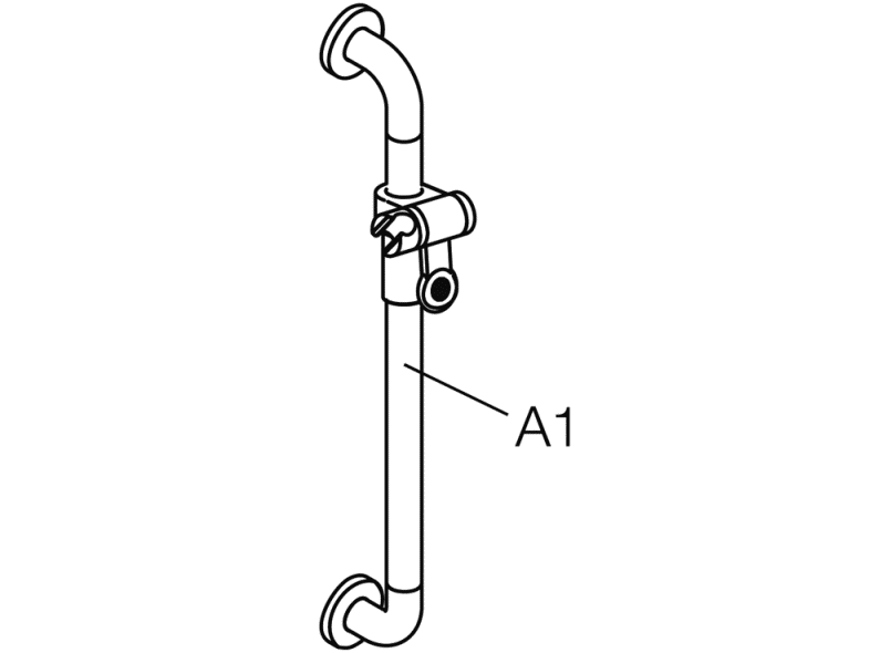 801.33.1S Держатель для душа, нестандартная длина HEWI Greifen  - Вид №7