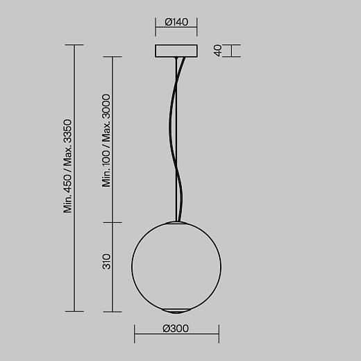 Стеклянный светодиодный подвесной светильник Maytoni Bruma ARCH-00014808 - Вид №2