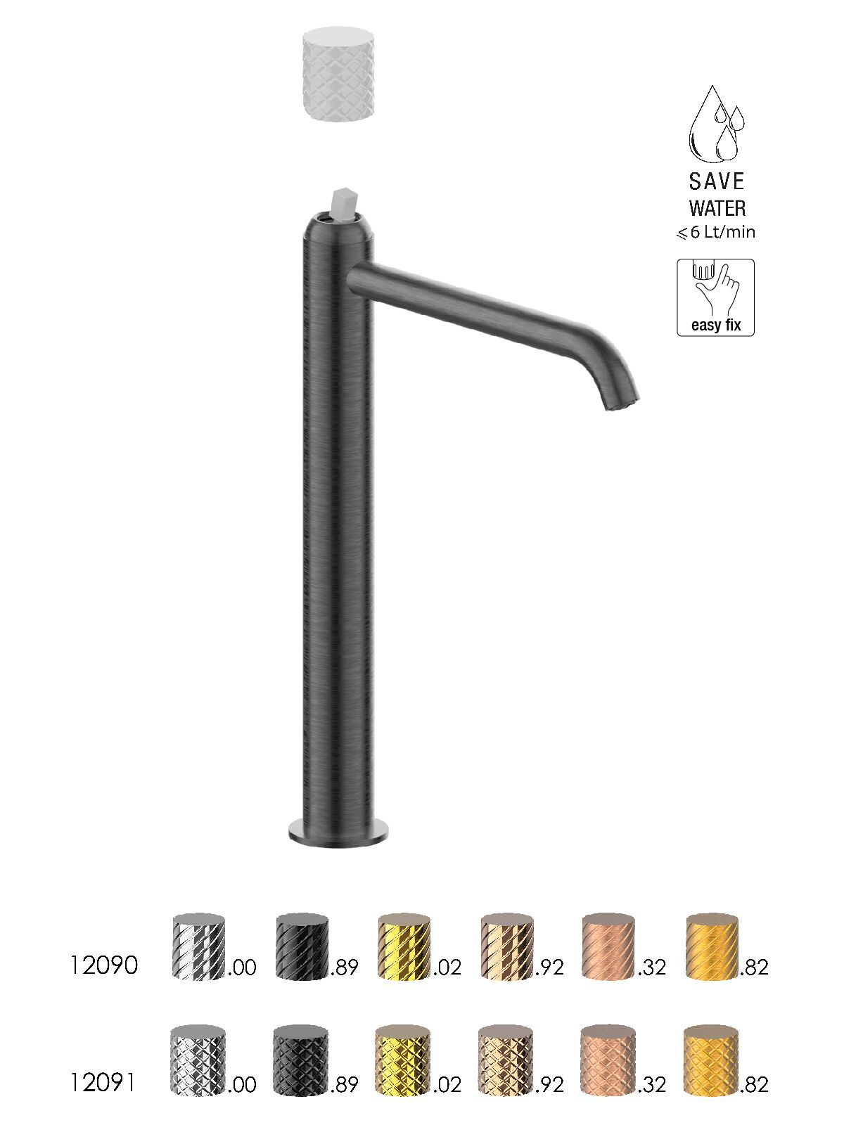 Смеситель для раковины с высоким верхом без слива Rubinetterie Frattini Pepe XLS ARCH-00056144 - Вид №10