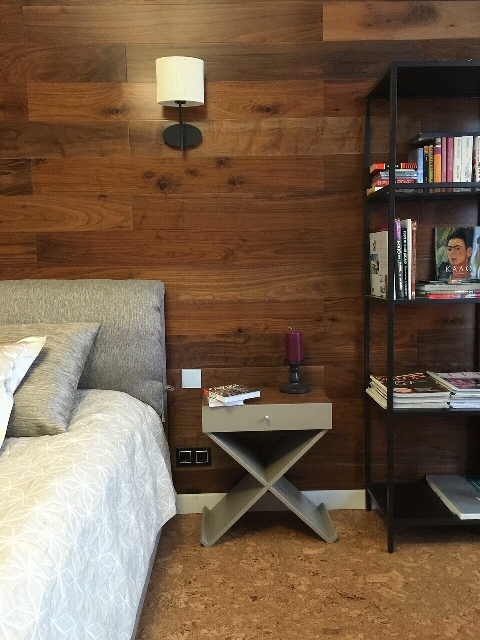 Прикроватная тумбочка дизайнерская серая Bonn BRAGIN DESIGN  256381 Серый  - Вид №3