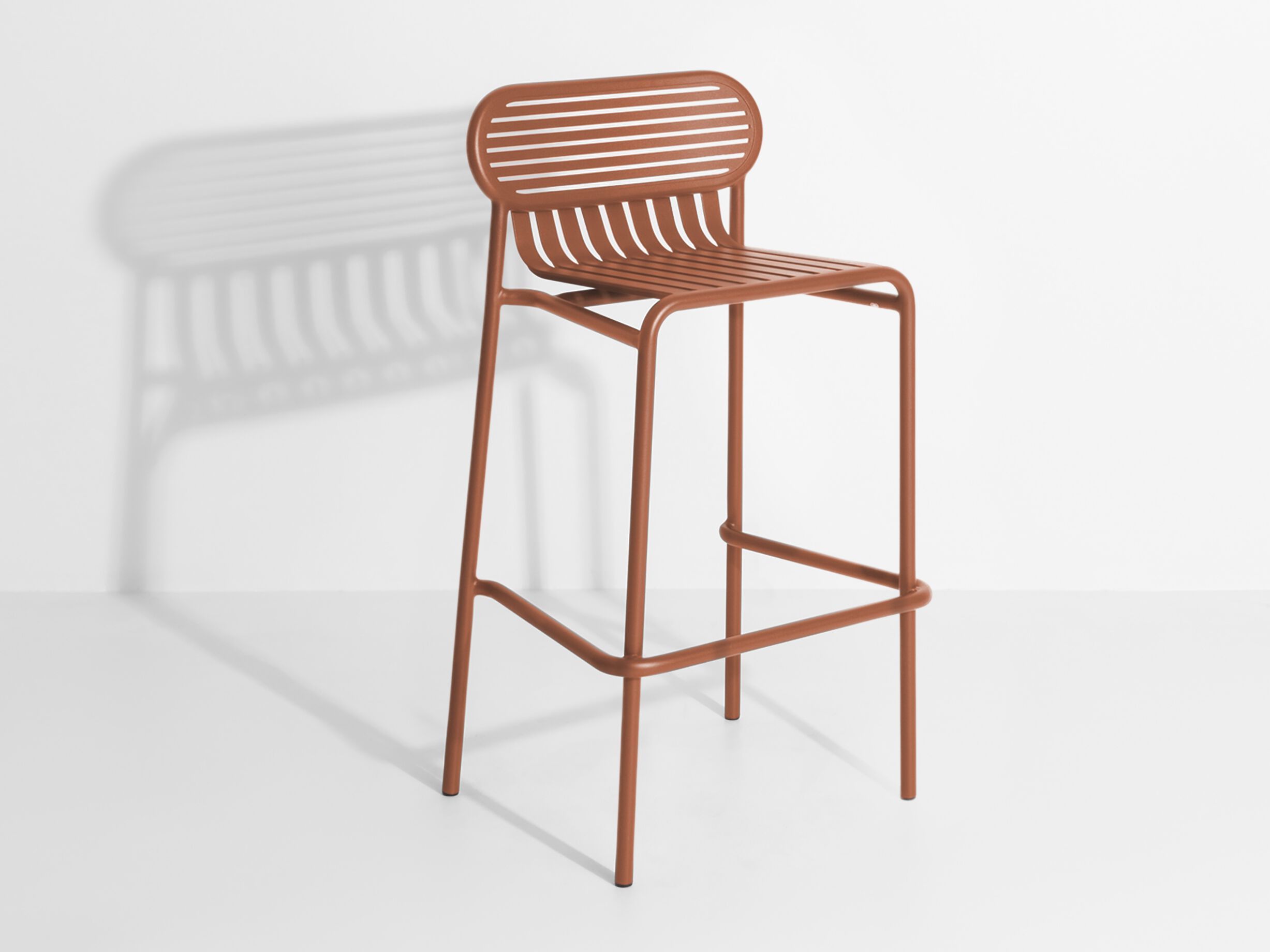 Алюминиевый высокий стул с порошковым покрытием с подставкой для ног Petite Friture WEEK-END ARCH-00135780 - Вид №16