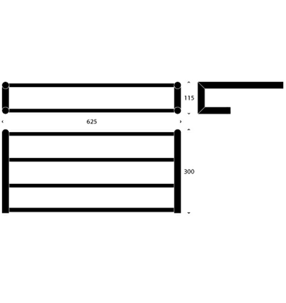 FROST Гардеробная полка 1, 60см » полированная. Нержавеющая сталь Полированный O1936  - Вид №3