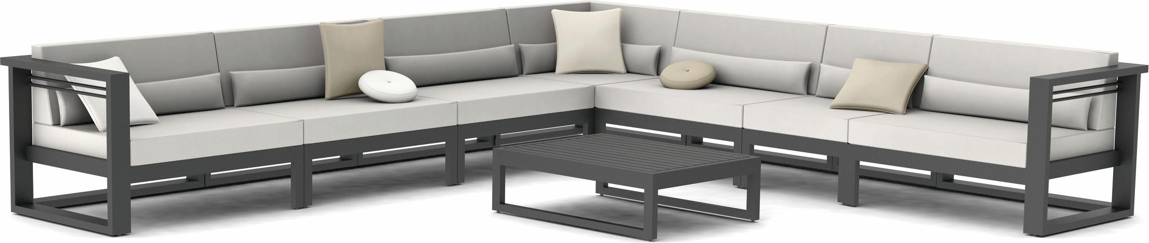 Concept 2 лава черный текстиль Manutti Fuse MNST930