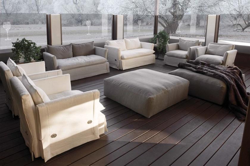 Frigerio Salotti Кресло из ткани со съемным чехлом с подлокотниками Kimono sun-id-1516055 - Вид №4