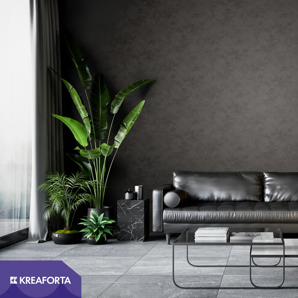 Обои флизелиновые KREAFORTA Plaster коричневые 1.06 м 60358-13 89442109 STLM-2206458 - Вид №2