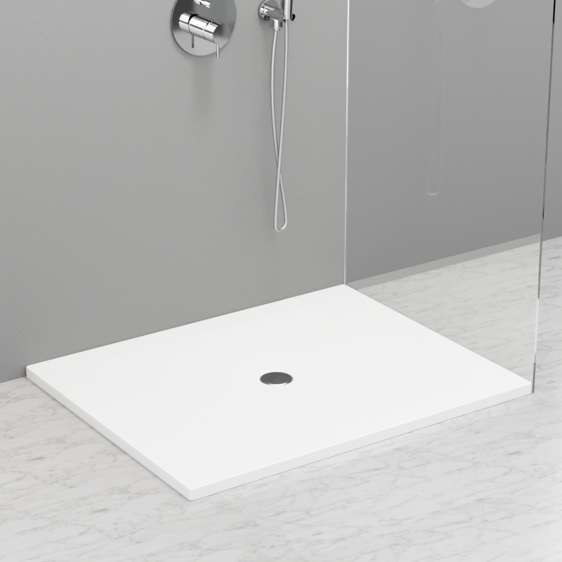 704910 Душевой поддон из акрила h3 с антислипом белый в комплекте с сифоном., цвет Белая глазурь Kerasan DOCCIA Италия