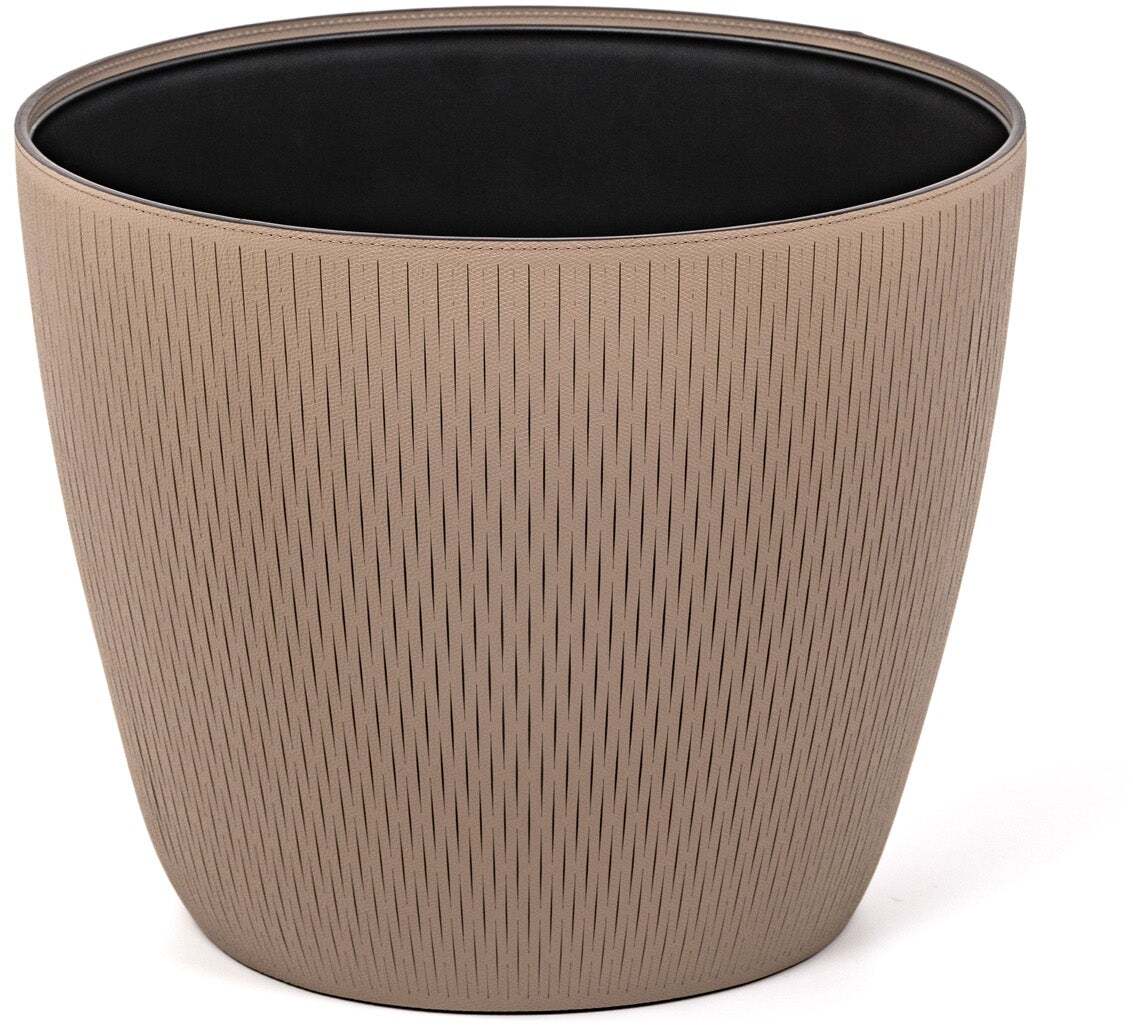 Цветочный горшок Silvy - Ø 36XH34,5 см / регенерированная зернистая кожа_coffee