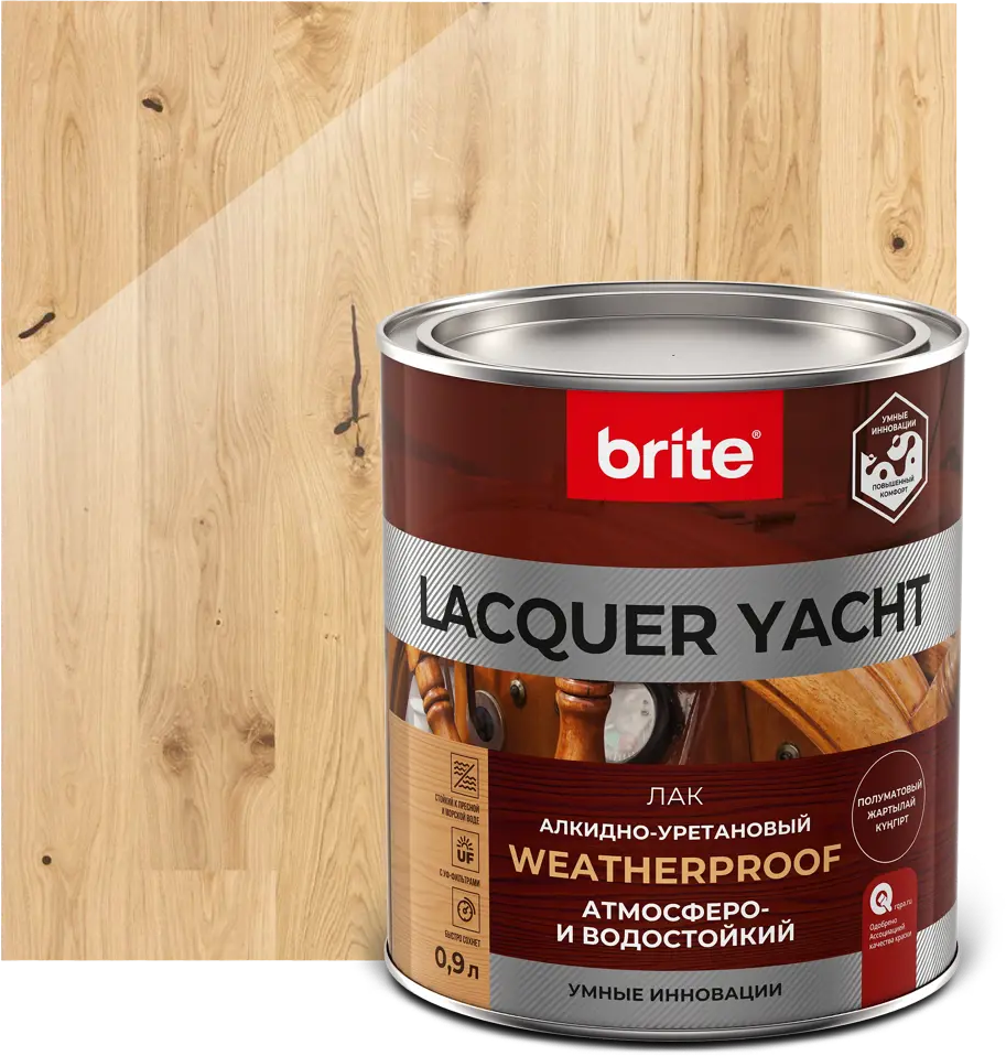 86778572 Лак яхтный Brite Lacquer Yacht 0.9 л полуматовый STLM-0071548