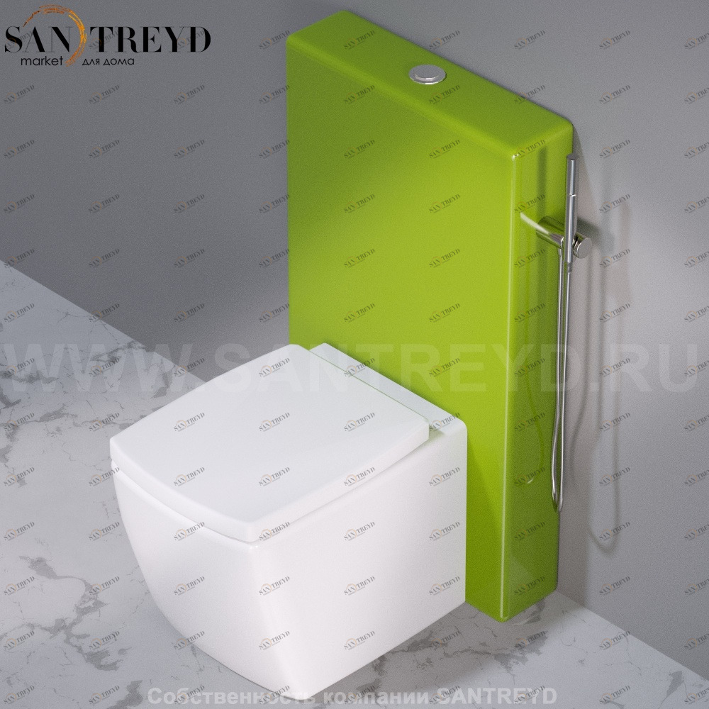 C304121 Компакт унитаз с бачком Зеленый A. e T. Italia WALL Италия AeT ITALIA