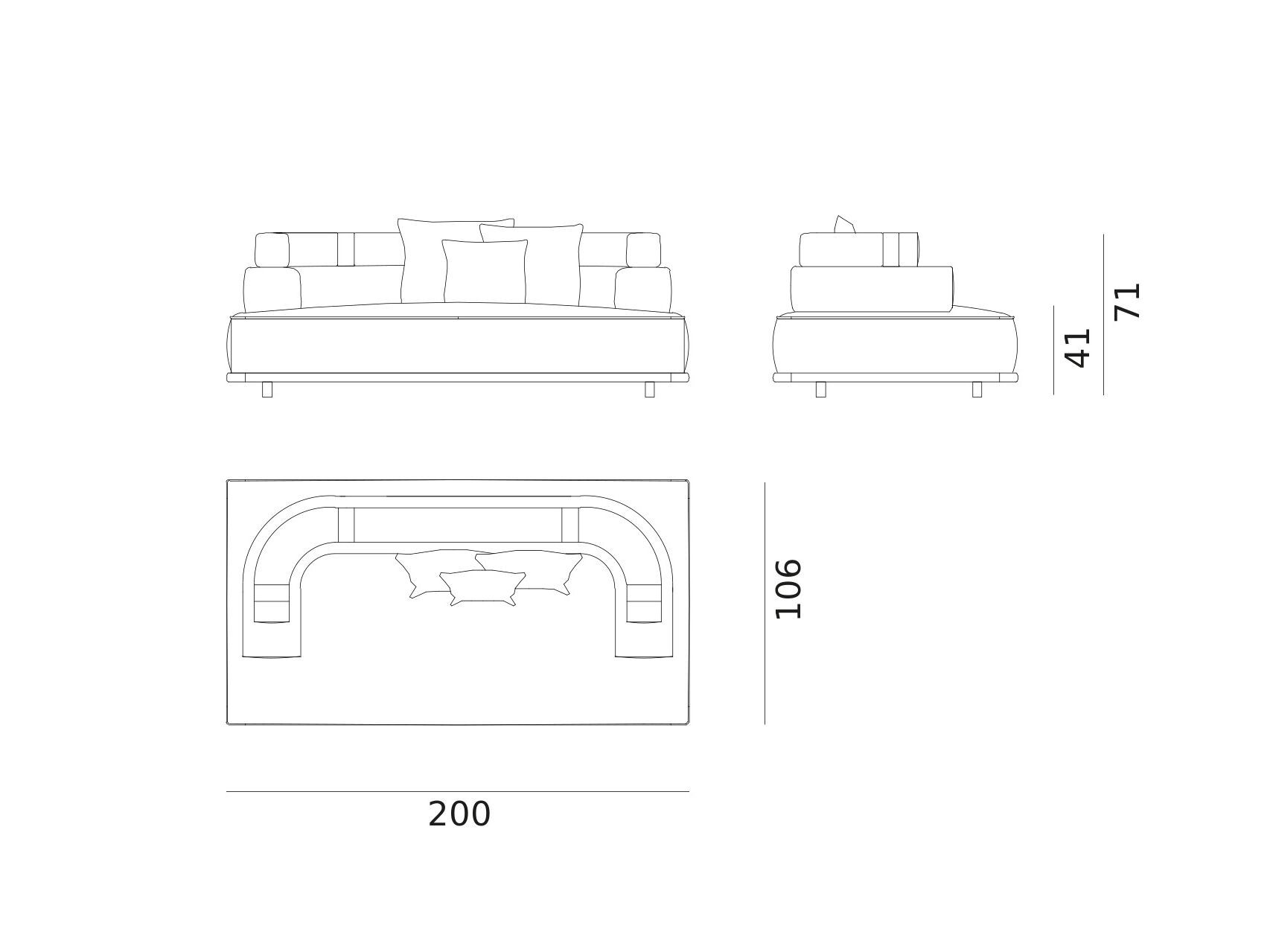 Ткань сад диван Exteta Panarea ARCH-00047668 - Вид №13