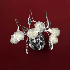 Бра галогеновое белое Rosa Bianco EL325W03.1 CITILUX ФЛОРИСТИКА 00-3930928 Белый;серебро