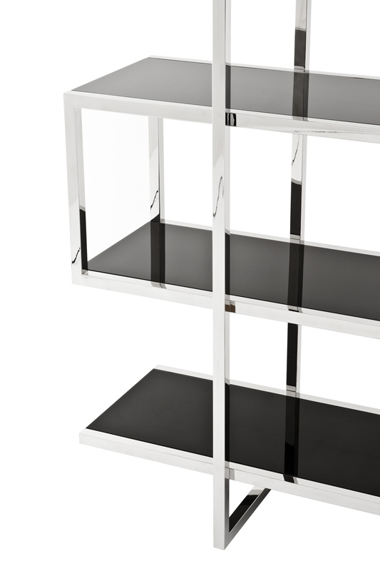 Стеллаж металлический хром Soto от Delight Collection DELIGHT COLLECTION  248293 Хром;черный  - Вид №1