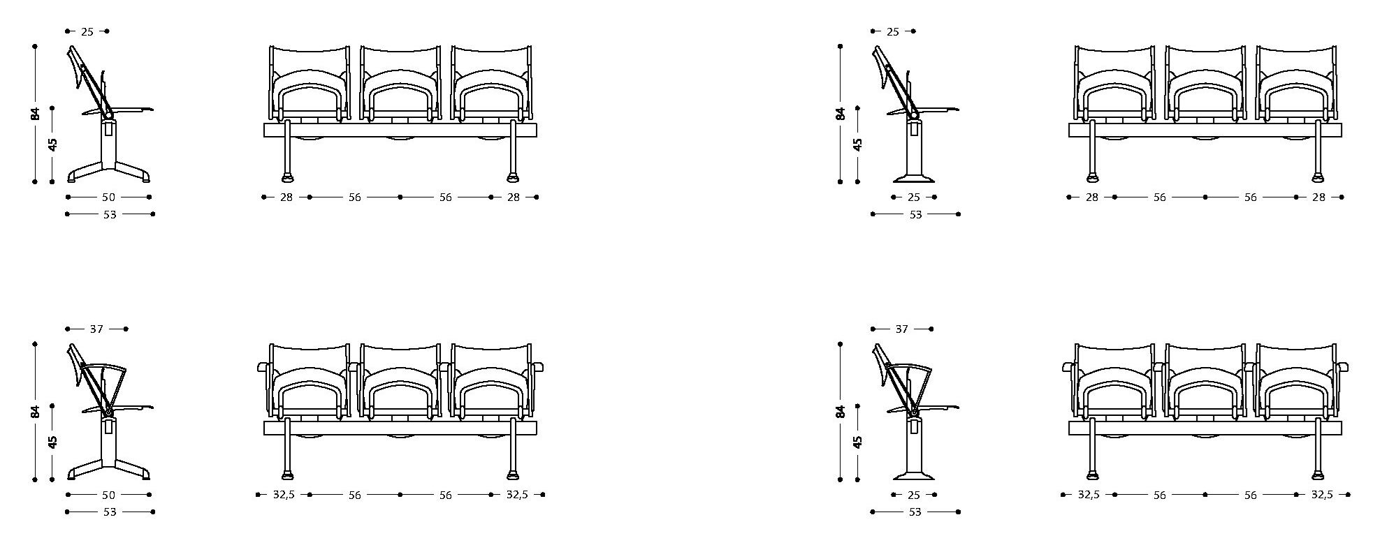 Сиденье на деревянном брусе с откидным сиденьем LAMM Conpasso ARCH-00052026 - Вид №6
