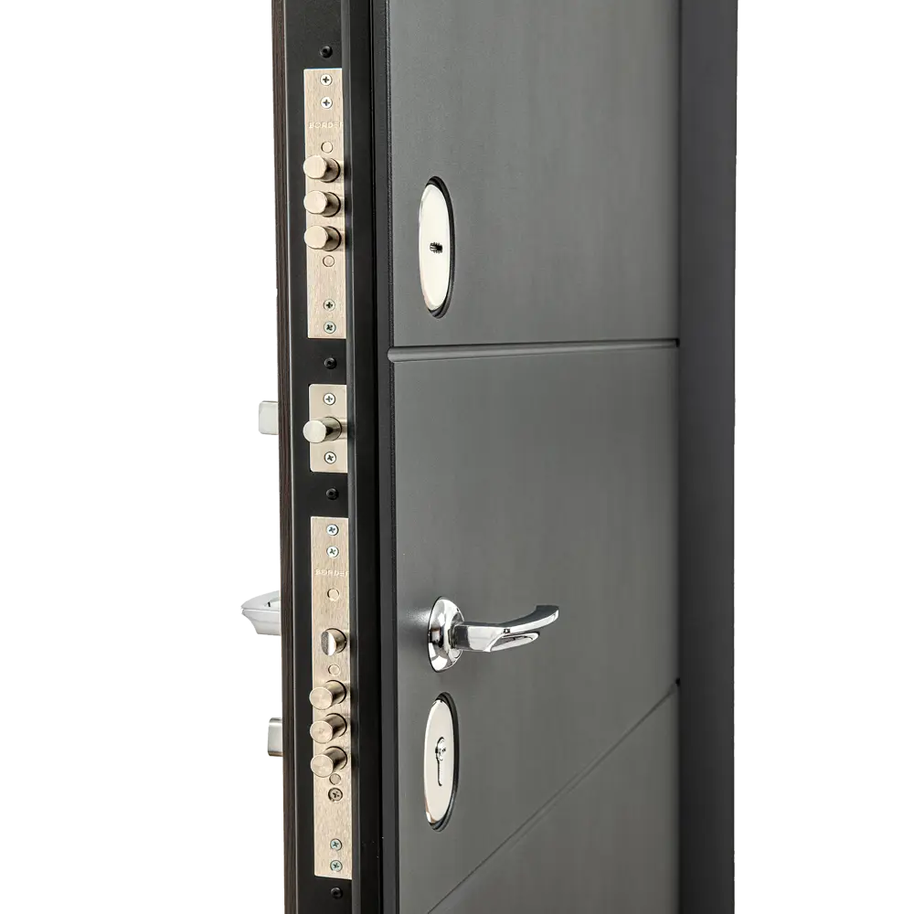 PORTIKA Дверь входная металлическая Порта Р-3 с зеркалом, графит/белый 84531957 STLM-0051316 - Вид №1