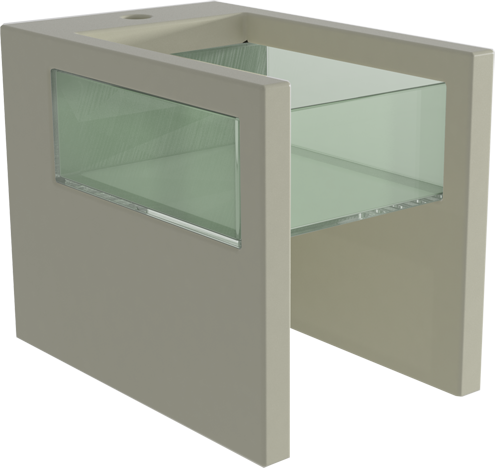 GLBI0113 Напольное биде приставное GSG CERAMIC GLASS