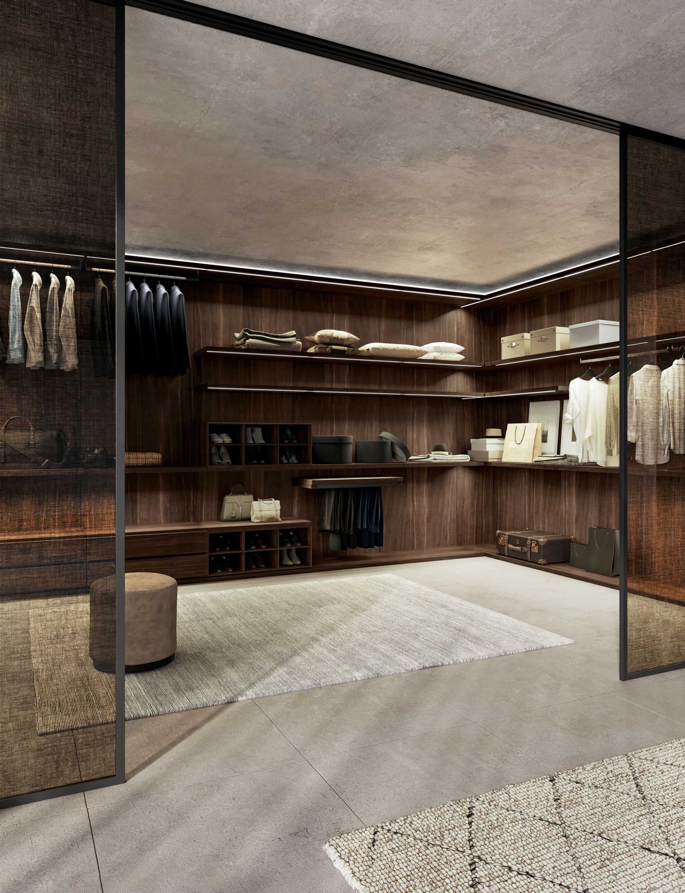 Модульная гардеробная со стойкой и спинками Dall'Agnese Wardrobe Collection ARCH-00150874 - Вид №1